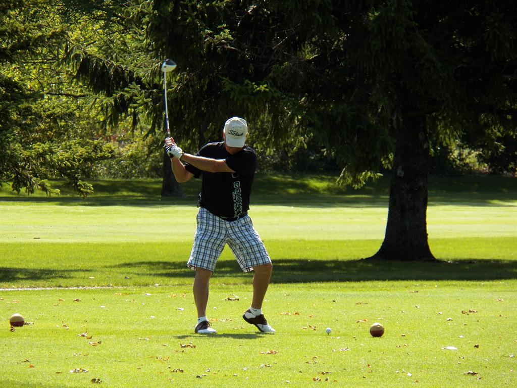 Gene Rhode our 70 and older champion hits one right down the middle on #15.